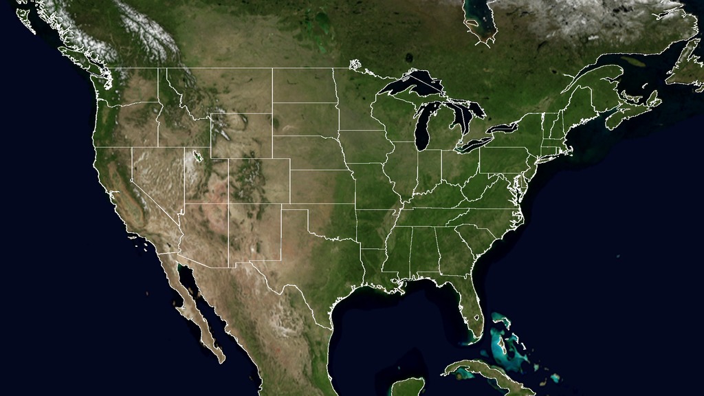 Visualization showing accumulated rainfall in the U.S. in December 2015.