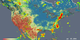 LEAD: A network of Earth-observing satellites is helping to track crop growing conditions around the world.  1. Rainfall, shown here as radar-like moving bands of reds and yellows, can now be tracked every 30 minutes across most of the earth. 2. The base maps of the continents change color indicating the available moisture (water) in the surface soils for growing crops.  3. This information is especially helpful to farmers waiting for the summer monsoon rain in countries such as India that only have limited number of weather stations.  TAG: The data is already being used by the USDA Foreign Agricultural Service.