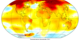 Figure 1 (Schmidt) –– This color-coded map in Robinson projection displays global surface temperature anomalies for the period January 2016 through June 2016. Higher than normal temperatures are shown in red and lower then normal termperatures are shown in blue. Credit: NASA/GISS