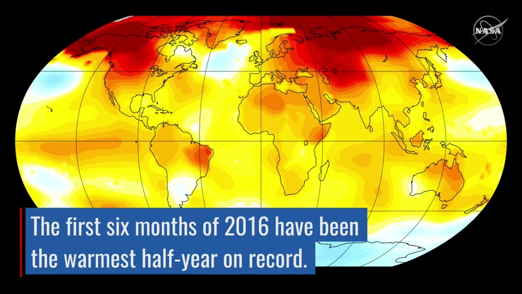 Two key climate change indicators have broken numerous records through the first half of 2016, according to NASA analyses of ground-based observations and satellite data. Each of the first six months of 2016 set a record as the warmest respective month globally in the modern temperature record, which dates to 1880. Meanwhile, five of the first six months set records for the smallest monthly Arctic sea ice extent since consistent satellite records began in 1979. NASA researchers are in the field this summer, collecting data to better understand our changing climate.Music: Hidden Files by Sam Dodson [PRS]
