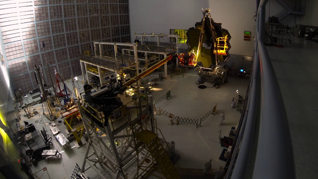A Behind-The-Scenes timelapse look at the production crew working in NASA Goddard Space Flight Center clean room to capture glamour images and video of the Webb Telescope Element.  