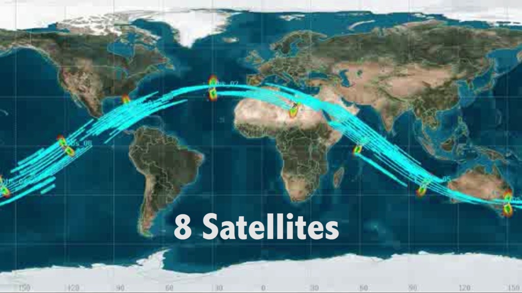 LEAD: [Today, 12/15/2016] NASA launched eight small satellites to help hurricane forecasters give advanced warnings of hurricane strength.1. The group of small satellites, with 5-foot solar panels, will fly 300 miles above the Earth in a string 12 minutes apart.2. Because the system detects the relatively long wavelength of reflected signals from existing GPS satellites, it can measure surface winds underneath the torrential hurricane rains.TAG: Hurricane scientists expect the critical wind data will help them better forecast the intensification of hurricanes.  