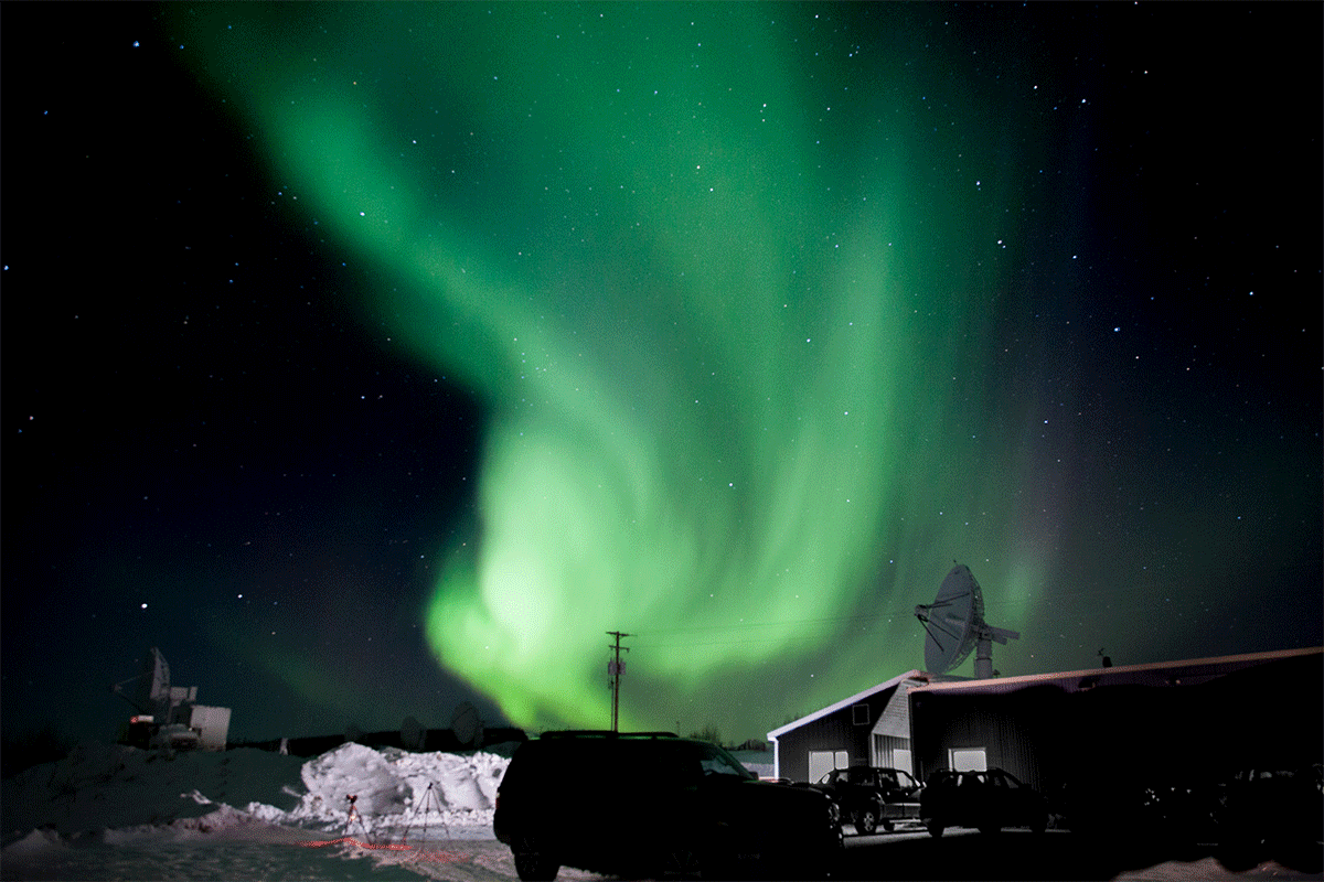 The northern lights were seen over Alaska the night of Feb. 16, 2017 at the the Poker Flat Research Range north of Fairbanks. Credit: NASA/Terry Zaperach