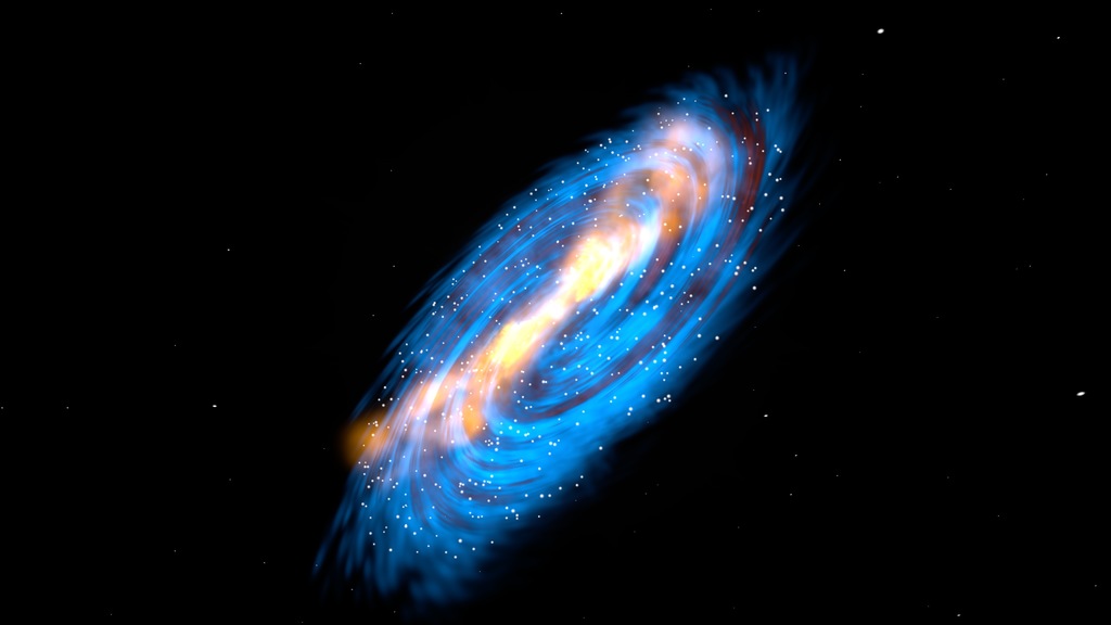Animated illustration of the feedback process thought to be occurring in active galactic nuclei (AGN).Credit: NASA's Goddard Space Flight Center