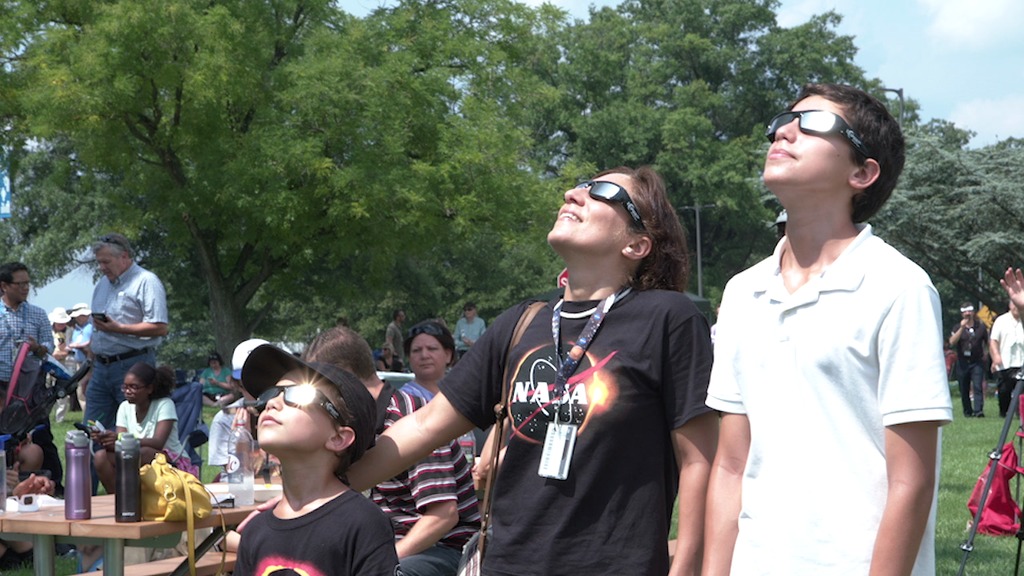 B-roll for August 21st Eclipse, filmed at NASA'S Goddard Space Flight Center's mall and visitor center.