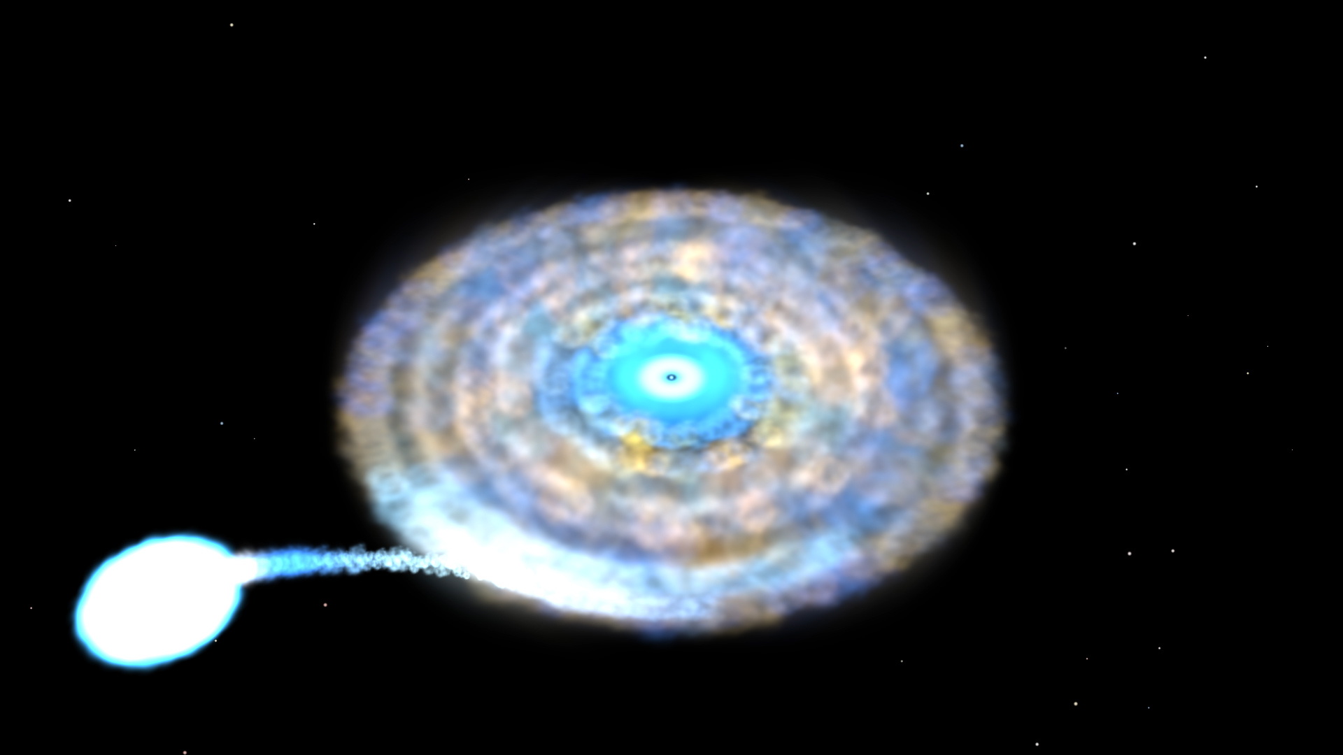 Scientists analyzing the first data from the Neutron Star Interior Composition Explorer (NICER) mission have found two stars that revolve around each other every 38 minutes. One of the stars in the system, called IGR J17062–6143 (J17062 for short), is a rapidly spinning, superdense star called a pulsar. The other is probably a hydrogen-poor white dwarf. The discovery bestows the stellar pair with the record for the shortest-known orbital period for a certain class of pulsar binary system.Music: "Games Show Sphere 2" from Killer TracksComplete transcript available.Watch this video on the NASA Goddard YouTube channel.