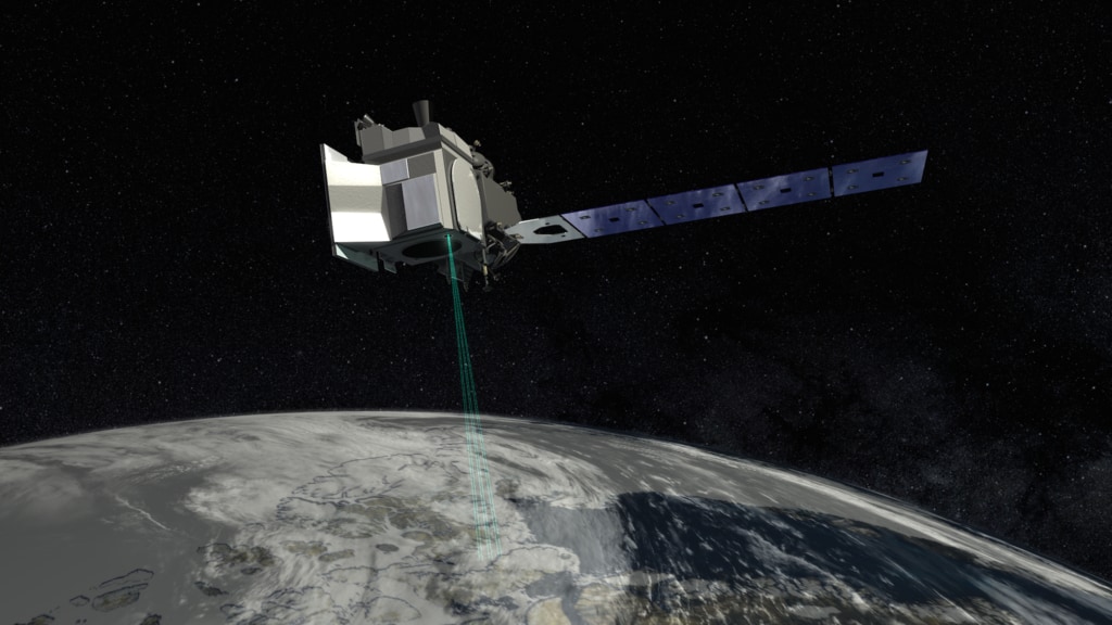 ICESat-2 measuring the height of ice from space 