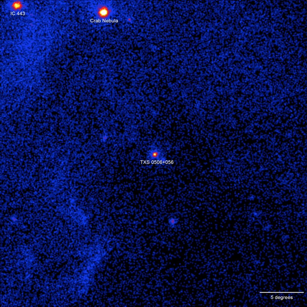 Blazar TXS 0506+056 v gama záření