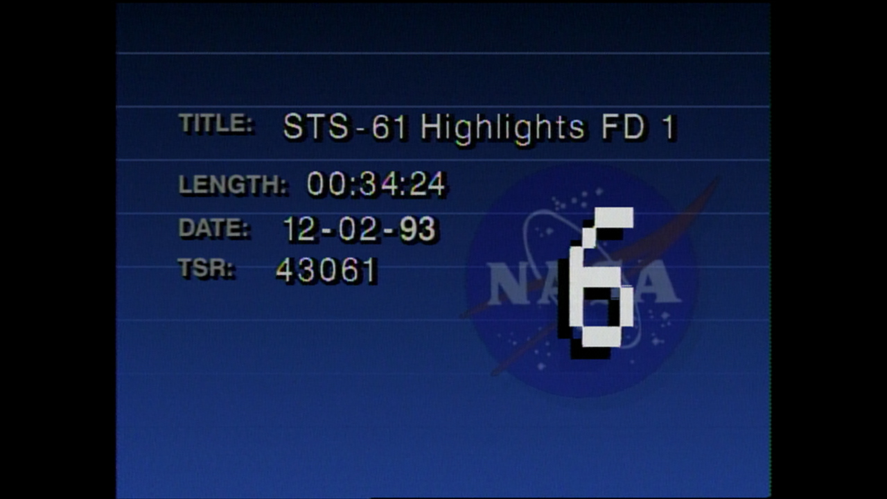 STS-61 Flight Day 1 HighlightsHubble Servicing Mission 1December 2, 1993Launch of Space Shuttle EndeavourAstronauts: Richard Covey, Kenneth Bowersox, Kathryn Thornton, Claude Nicollier, Jeffrey Hoffman, Story Musgrave, Thomas Akers25:00 - Launch