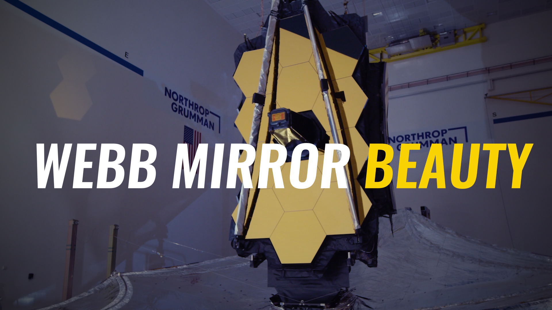The beauty shot video of the James Webb Space Telescope showing off the telescope's primary mirror.