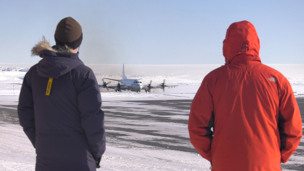 4K B-roll collection of P3-Orion on runway at Thule Air Base. Filmed during the 2018 Arctic campaign. NOTE: The audio on this clip varies widely and includes loud aircraft noise. We advise turning down/off sound when previewing this item.