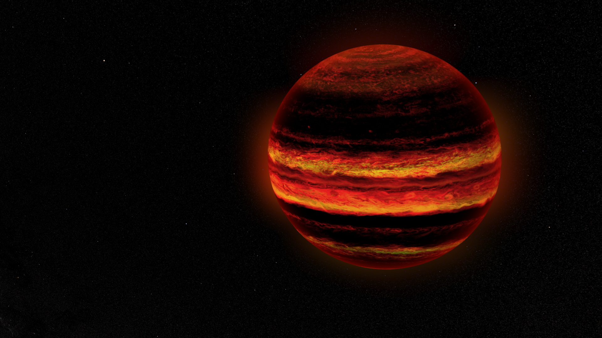 Illustration depicting a brown dwarf, which range from about 4,000 to 25,000 times Earth’s mass. They’re too heavy to be characterized as planets, but not quite massive enough to undergo nuclear fusion in their cores like stars. Watch this video on the NASA.gov Video YouTube channel.