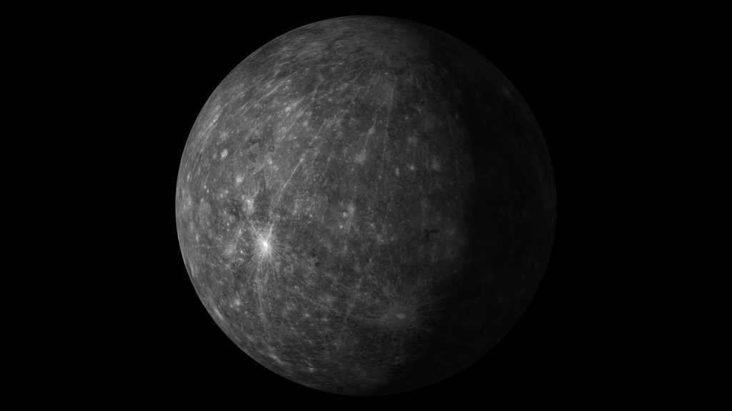 Global view of Mercury from NASA’s MESSENGER spacecraft.