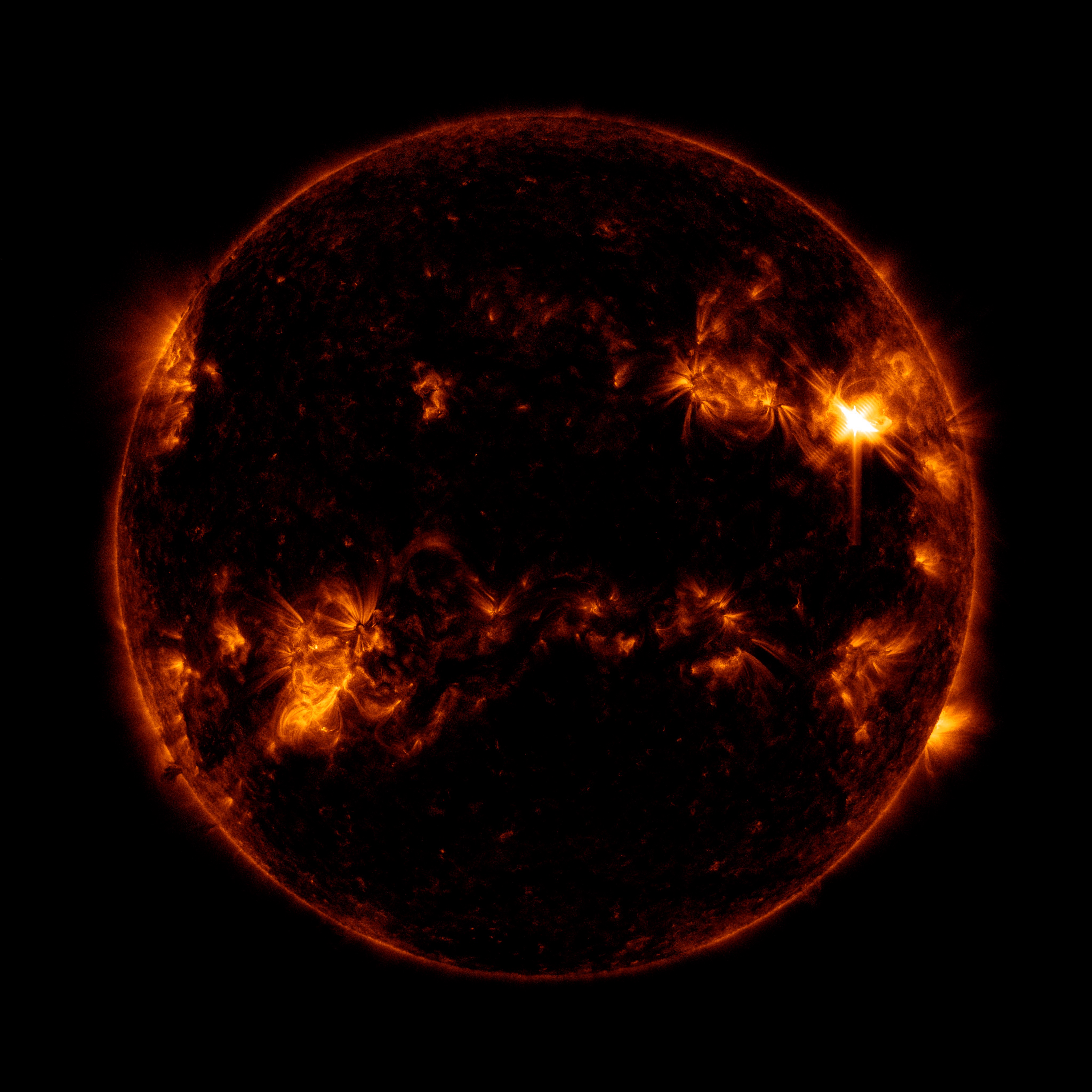 NASA SVS Midlevel Solar Flare Erupts from Sun on March 31, 2022