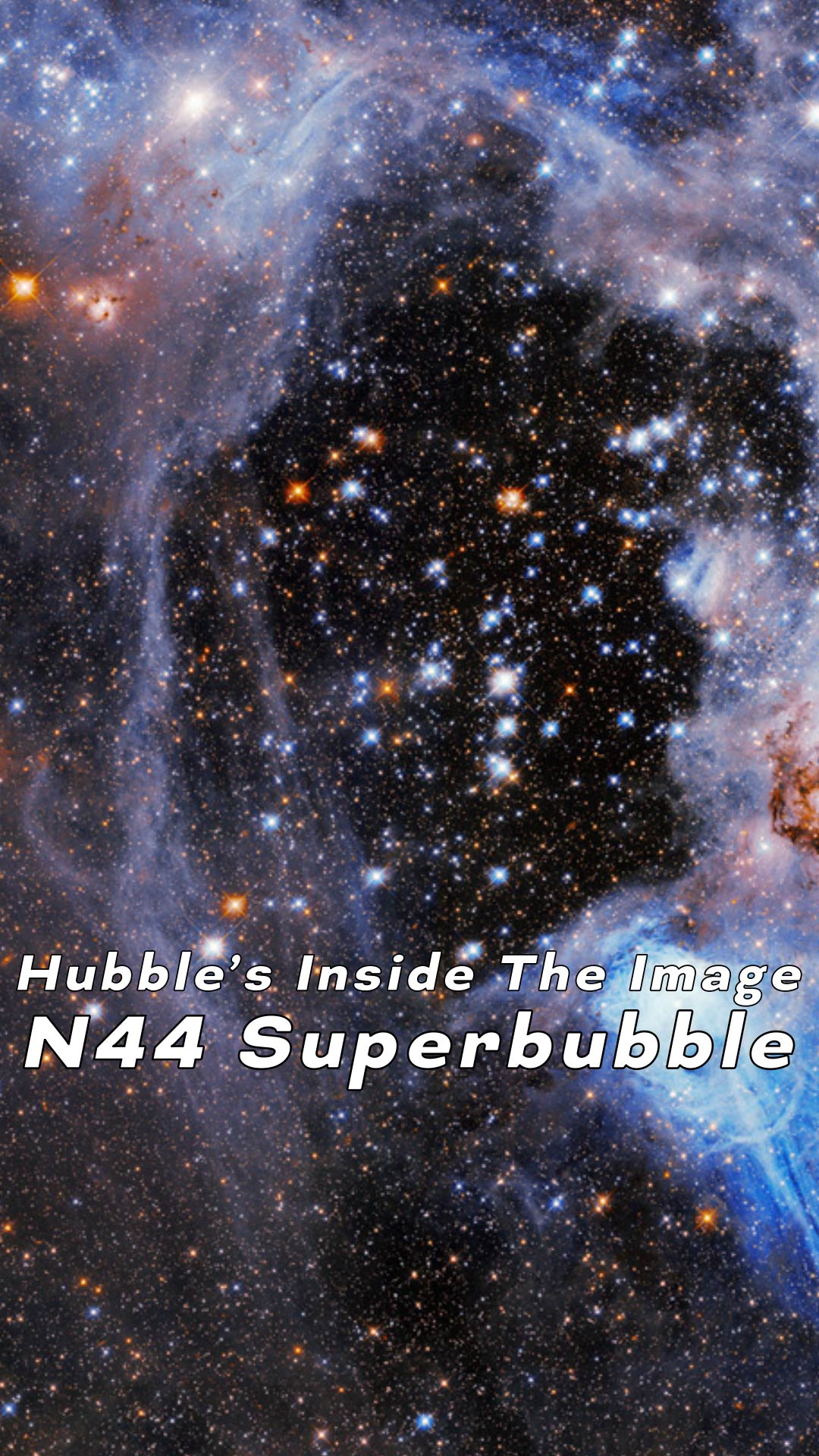 GMS: Hubble's Inside The Image: N44 Superbubble