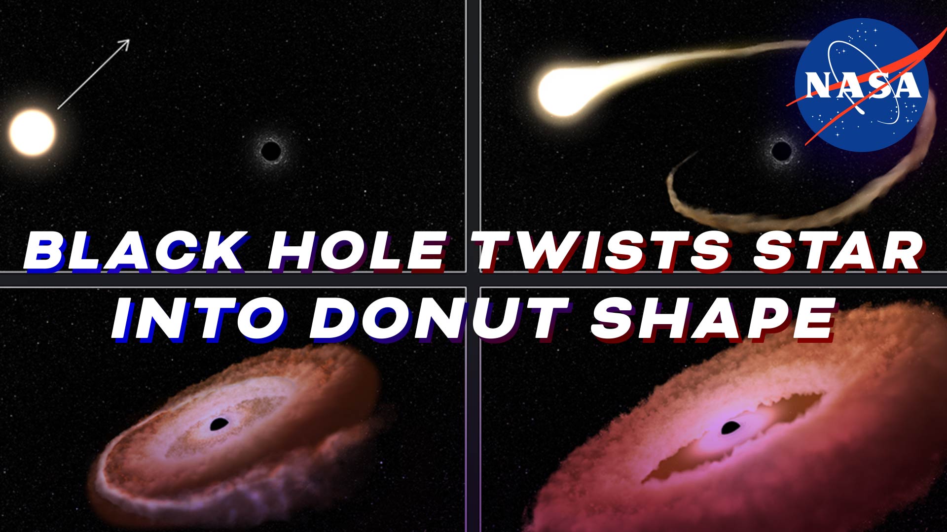 Preview Image for Hubble Finds Hungry Black Hole Twisting Captured Star Into Donut Shape