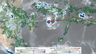 Tropical Cyclone Freddy first made landfall along the east coast of Madagascar just north of the town of Mananjary on Feb. 21, 2023, as a Category 3 cyclone with average winds reported at ~81 mph (130 km/h) and gusts up to ~112 mph (180 km/h).  After crossing over Madagascar Freddy continued westward over the Mozambique Channel before making landfall again along the east coast of Mozambique just south of Vilankulos as a moderate tropical storm with sustained winds estimated at 50 mph.  Despite being weaker at landfall, Freddy caused widespread flooding across parts of Mozambique due to the storm stalling out near the coast after making landfall. 

Incredibly, Freddy drifted back out over the Mozambique Channel, nearly making landfall along the southwest coast of Madagascar. It then changed direction, re-intensified, weakened, re-intensified one last time, and made landfall once again on March 11 near Quelimane, Mozambique, as a Category 1 cyclone with sustained winds reported at 90 mph.

Meteorologically, Freddy has been a remarkable storm, becoming the longest-lived tropical cyclone in recorded history, lasting over five weeks.  Freddy originated from a weak area of low pressure that was embedded in a monsoon trough of low pressure stretching east-west across the Timor Sea between northern Australia and southern Indonesia.  On Feb 6, 15 days before it would make its first landfall in Madagascar, both the Australian Bureau of Meteorology and the US Joint Typhoon Warning Center reported the formation of Tropical Cyclone Freddy about 420 miles northwest of the northwest coast of Australia.  In a rare but not unprecedented event, Freddy tracked across the entire Indian Ocean from east to west in almost a straight line with very little deviation in latitude.  Along the way, Freddy underwent four separate rapid intensification cycles, the first southern hemisphere storm in history to do so. After hitting Mozambique the first time and re-emerging back over the Mozambique Channel, Freddy underwent at two additional rapid intensification cycles resulting from the competing effects of warm water, wind shear and dry air. Freddy was also the first storm to the reach the equivalent of Category 5 intensity on the Saffir-Simpson scale for 2023.  In addition to being the longest-lived tropical cyclone in recorded history, Freddy set the record for having the highest accumulated cyclone energy (ACE) of any storm in history. ACE is an index used to measure the total amount of wind energy associated with a tropical cyclone over its lifetime.
NASA’s IMERG satellite precipitation product is ideal for monitoring and studying tropical cyclones around the world, especially over the open ocean where ground-based observations are sparse.  IMERG uses precipitation estimates from a constellation of satellites united by the GPM Core Observatory to generate maps of global precipitation updated every 30 minutes in near real-time.  The above animation shows IMERG surface rainfall estimates associated with the passage of Tropical Cyclone Freddy across the Indian Ocean as well as Freddy’s corresponding track and intensity.  The animation begins at on Feb. 6, 2023, just before Freddy is about to form northwest of Australia.  Over the course of the storm’s history, IMERG reveals a variety of precipitation features and trends that relate closely to the variations in Freddy’s intensity. 

Tropical cyclones derive their energy from latent heating, which comes primarily from cloud condensation.  Although essentially undetectable directly, the most significant latent heat release occurs within deep convective towers, which are associated with high cold cloud tops and areas of heavy rain at the surface.  The IMERG animation illustrates this association between increased surface rain intensity and storm intensity - whenever Freddy undergoes a period of intensification, it is preceded by an increase in heavy rain.  However, for the storm to really respond to the latent heating, that heating must occur near the storm’s center.  For example, IMERG shows heavier rain on Feb. 8, but it is too far north of the center, and Freddy continues to weaken.  Conversely, an absence of heavy rain near the center typically causes the storm to weaken.  IMERG is also able to broadly resolve Freddy’s structure over the course of its lifetime, ranging from a highly asymmetrical rain field with most of the rain located on one side of the center, which occurs when the storm is weak or undergoing wind shear, to symmetrical when the storm is stronger, to having a full eye when the storm has an intense and well-developed circulation.

The end of the animation shows the total estimated rainfall for the entire period.  IMERG shows that although heavy rain near the core of the storm is key to the storm maintaining or increasing in intensity, the highest overall rainfall totals are much more closely correlated to slow storm speed as evidenced by the extreme rainfall totals over Mozambique despite Freddy having weakened to a tropical storm.  Here Freddy essentially stalls out for several days (Feb. 24 to March 2), allowing a sizeable portion of the storm’s circulation to remain over the warm waters of the Mozambique Channel and rainbands to continuously form and move inland.  The result is rainfall totals on the order of ~16 to 31 inches (~400 to 800 mm, shown in purple) over parts of southern Mozambique and along the coast.  Peak rainfall totals over Madagascar, where Freddy moved steadily across the island, are on the order of ~16 inches (400 mm). According to the latest media reports Freddy has been responsible for over 300 deaths in Mozambique, Madagascar and Malawi, and has caused widespread damage throughout these regions.