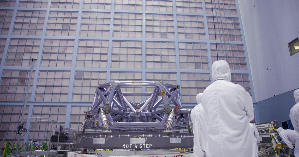 Footage taken in 60 and 30 frames per second of technicians installing NASA's Coronagraph into the Instrument Carrier. Credit Scott Wiessinger and Sophia Roberts