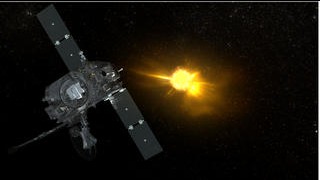 The Sun belches out gas at thousands of kilometers per second as the STEREO A spacecraft looks on.