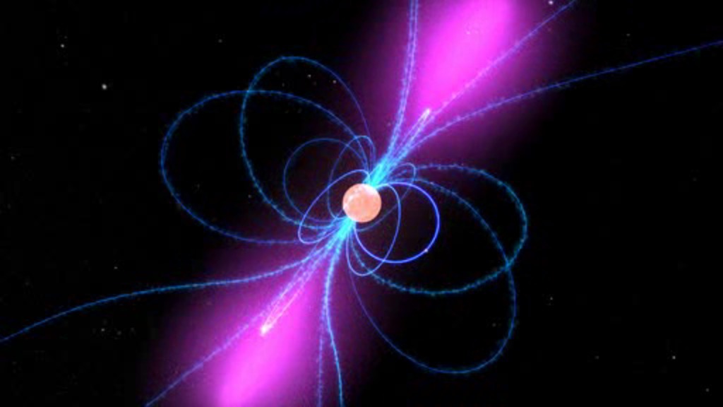 This animation shows gamma-rays from a pulsar