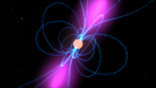 This animation shows gamma-rays from a pulsar