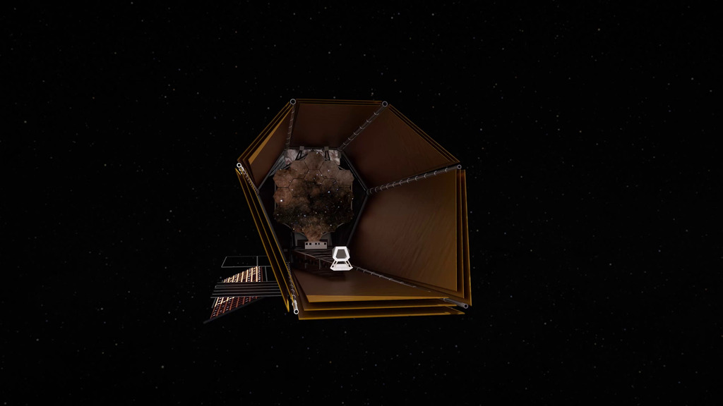 Animation of one concept for the Habitable Worlds Observatory.  4k resolution.
