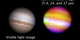 Infrared and visible light images of Jupiter.