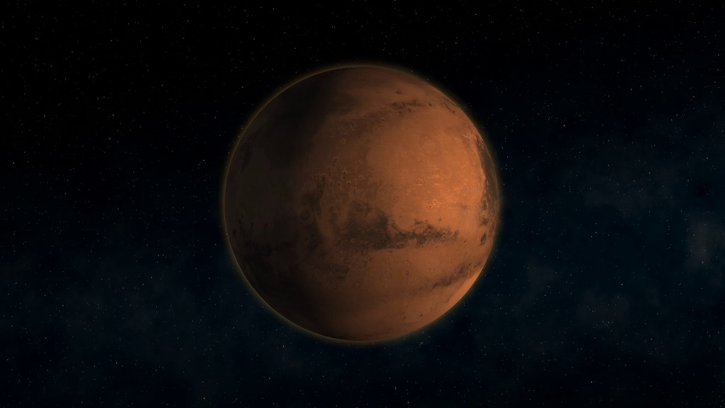 True-color visualization shows Mars.