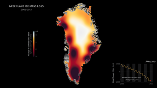 Link to Recent Story entitled: Greenland Ice Loss 2003-2013