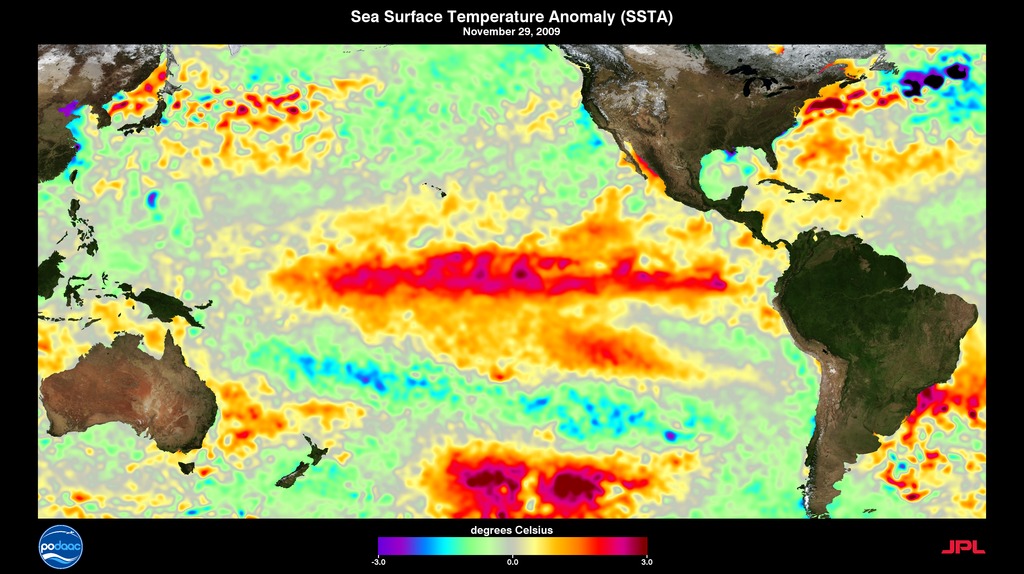 Preview Image for ENSO Sea Surface Temperature Anomalies: 2009-2010