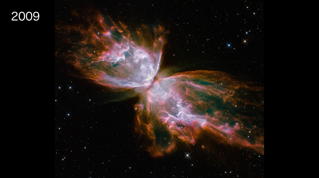 2009, Planetary Nebula NGC 6302, the "Butterfly Nebula"