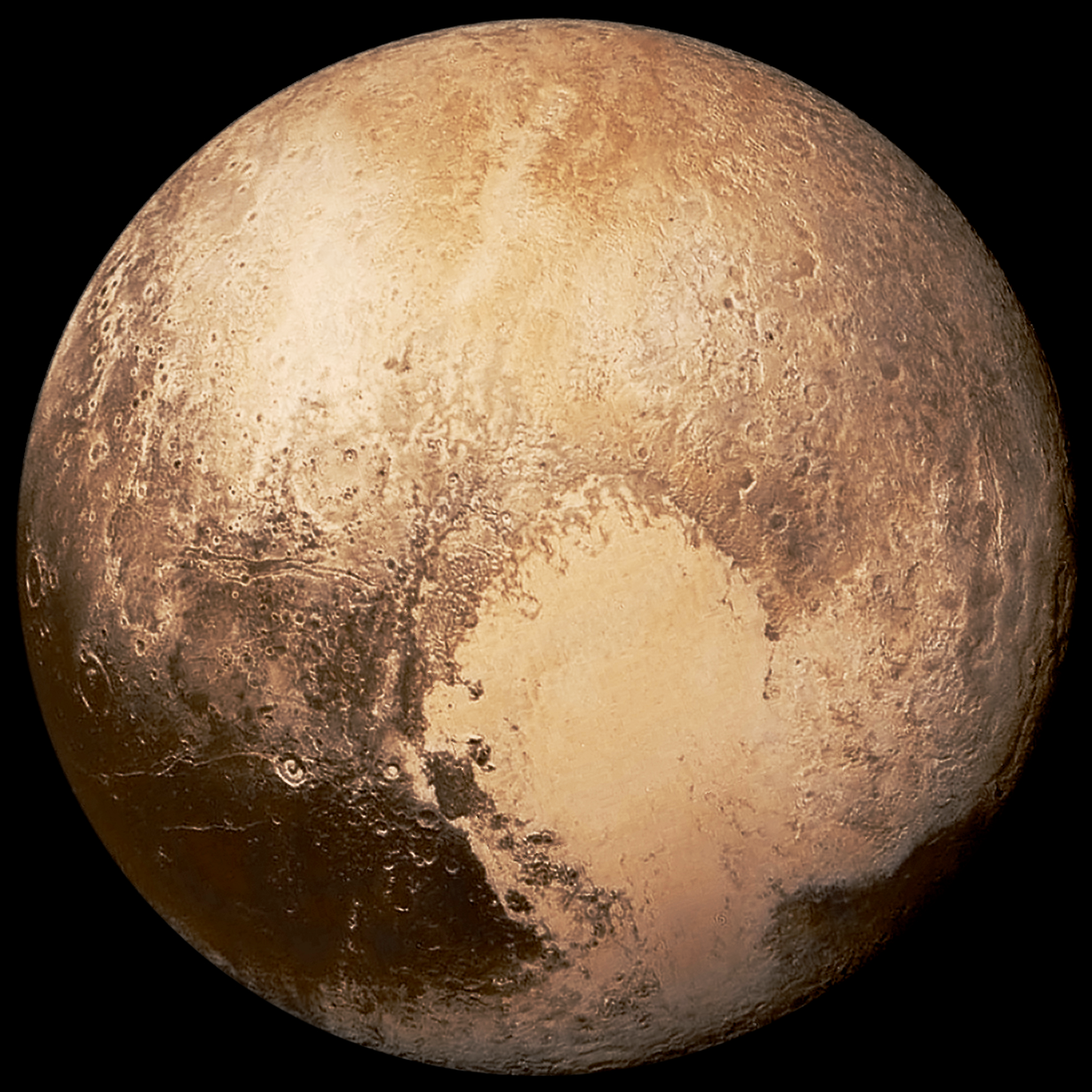 The highest resolution image of Pluto to date (July 14, 2015)