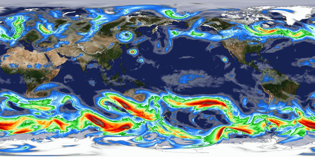 500MB winds animation of Aug 1 - Nov 30, 2006