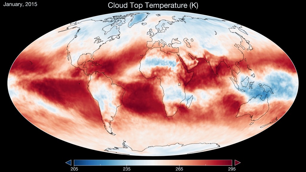 Preview Image for 2015 Monthly Cloud Top Temperature (Aqua/MODIS)