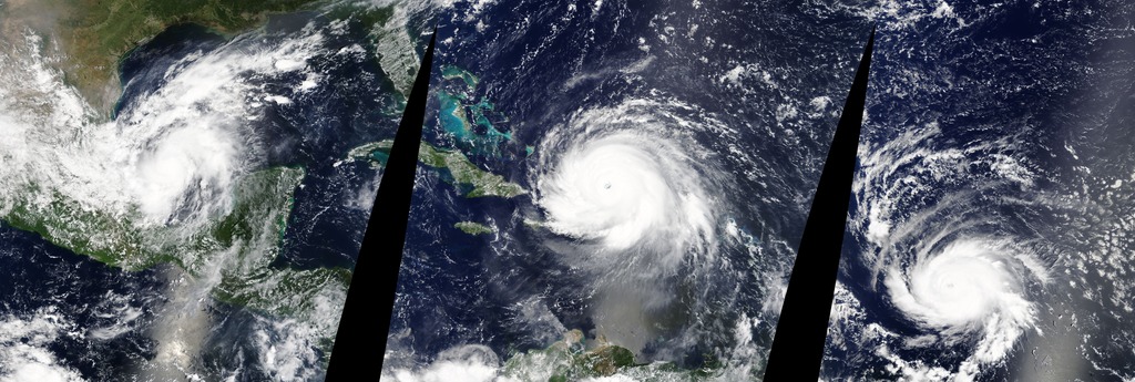 MODIS imagery of Irma, Jose and Katia