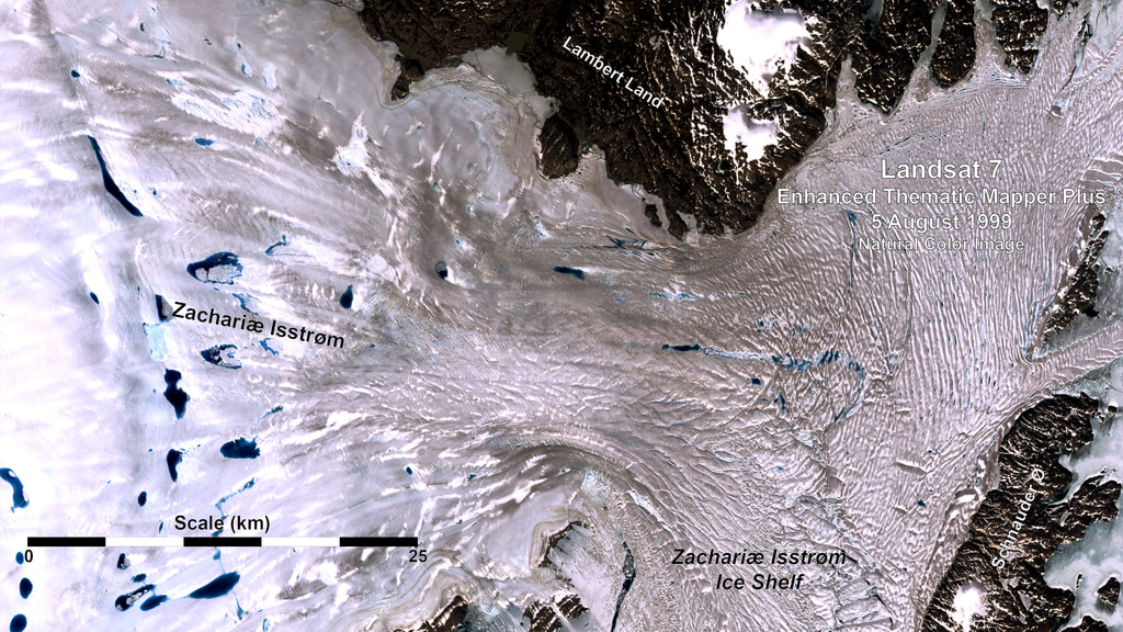 Preview Image for Changes in Zachariæ Isstrøm, North East Greenland, from Landsat – 1999-2022