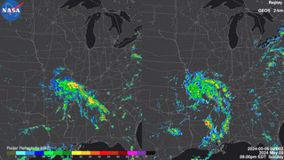 GMAO vs GOES Radar Reflectivity